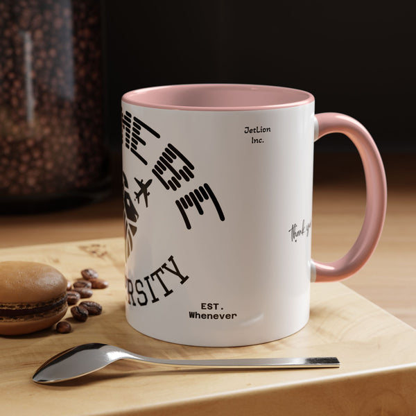 Adversity by JetLion presents Letmebe University Mug: Funny Minimalist Coffee Cup x Gift for the Unbothered x JetLion Mindset Drop