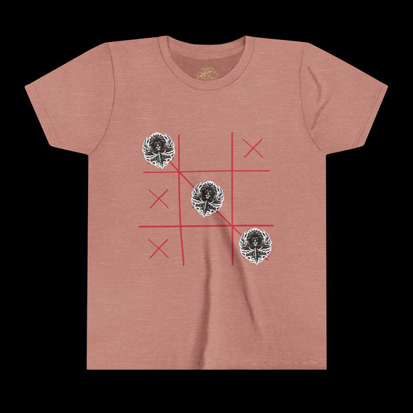 Checkmate by JetLion "Tic-Tac-Toe" Edition– Youth Statement Tee For the Ones Who Move Different | Playful Youth Tee, Fun Cotton T-Shirt, Casual Summer Wear, Kids Game Shirt, Unique Gift for Boys and Girls