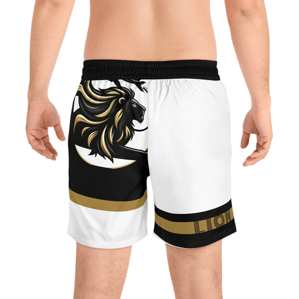 Takeoff by JetLion presents White Command Luxe Trunks Edition | Stylish Beachwear, Summer Swim Trunks, Pool Party Gear, Vacation Essentials, Fun Gift Idea