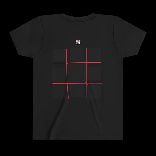 Checkmate by JetLion "Tic-Tac-Toe" Edition– Youth Statement Tee For the Ones Who Move Different | Playful Youth Tee, Fun Cotton T-Shirt, Casual Summer Wear, Kids Game Shirt, Unique Gift for Boys and Girls