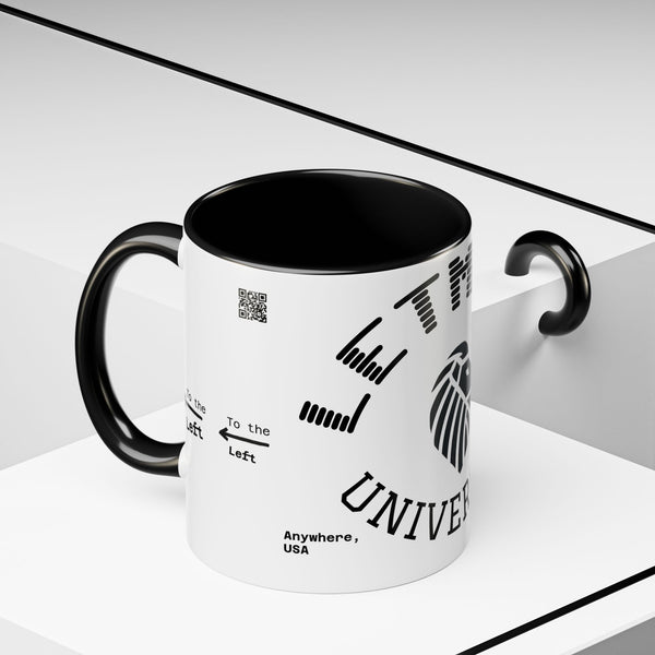Adversity by JetLion presents Letmebe University Mug: Funny Minimalist Coffee Cup x Gift for the Unbothered x JetLion Mindset Drop