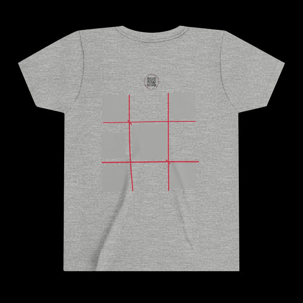 Checkmate by JetLion "Tic-Tac-Toe" Edition– Youth Statement Tee For the Ones Who Move Different | Playful Youth Tee, Fun Cotton T-Shirt, Casual Summer Wear, Kids Game Shirt, Unique Gift for Boys and Girls