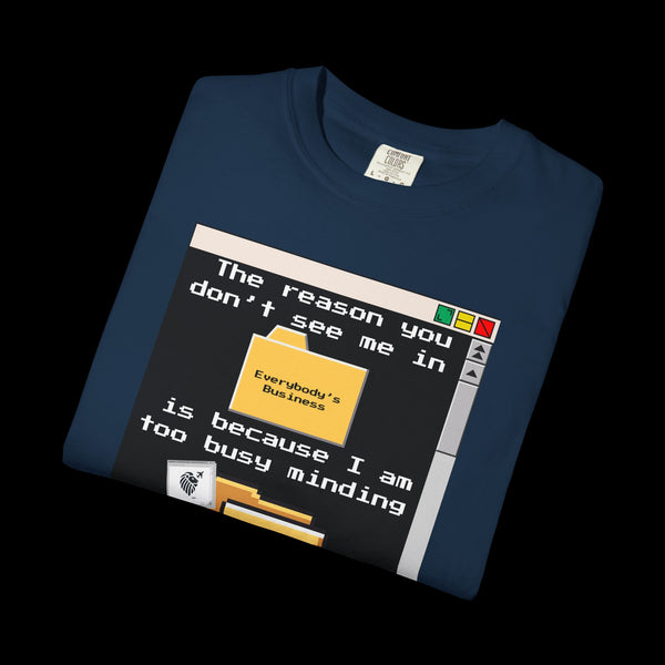 Phrazorblade by JetLion presents "Minding My Own" Tee | Casual Gift for Friends, Fun Work Humor Tee, Creative Daily Wear, Perfect for Birthdays, Holidays