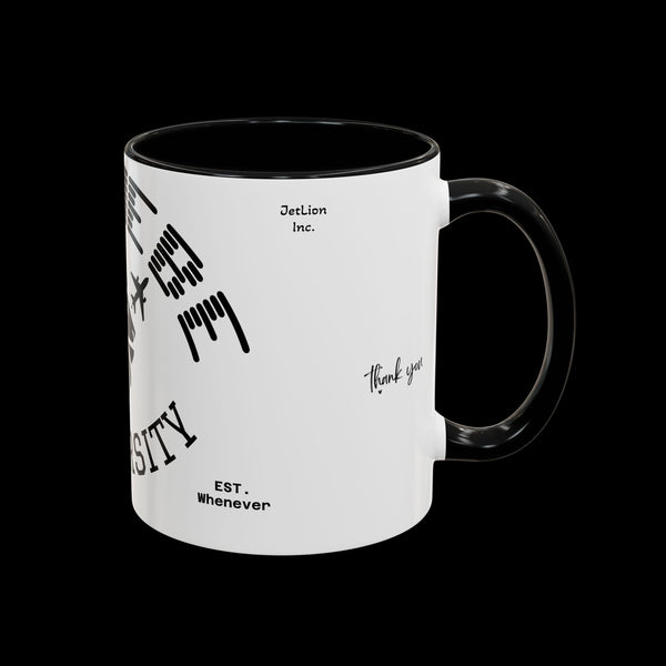 Adversity by JetLion presents Letmebe University Mug: Funny Minimalist Coffee Cup x Gift for the Unbothered x JetLion Mindset Drop