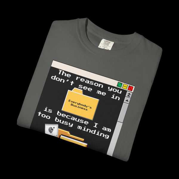 Phrazorblade by JetLion presents "Minding My Own" Tee | Casual Gift for Friends, Fun Work Humor Tee, Creative Daily Wear, Perfect for Birthdays, Holidays