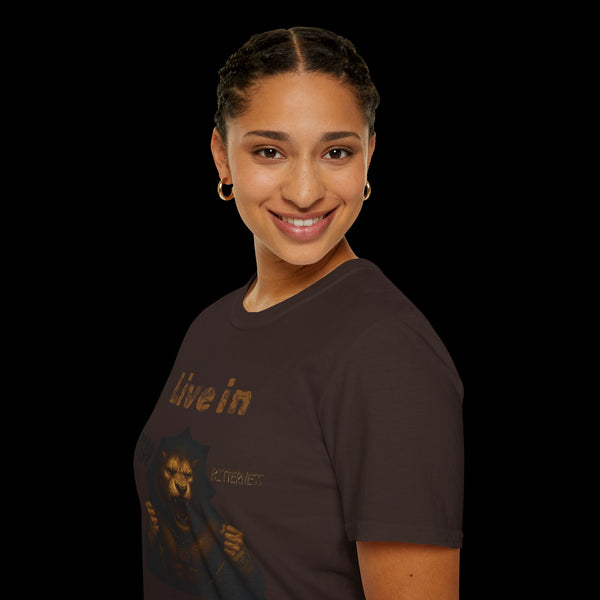 Breakthrough by JetLion Statement Tee of Unshakable Defiance | Duperfans x Phrazorblade Collaboration - Motivational Tee, Animal Lover Gift, Everyday Casual Wear, Fitness Apparel