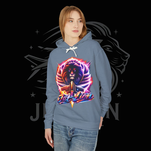 JetLion Present StarBurst Signature Lightweight Hoodie V1 — "JetLion" Cosmic Infused Graphic Sweatshirt