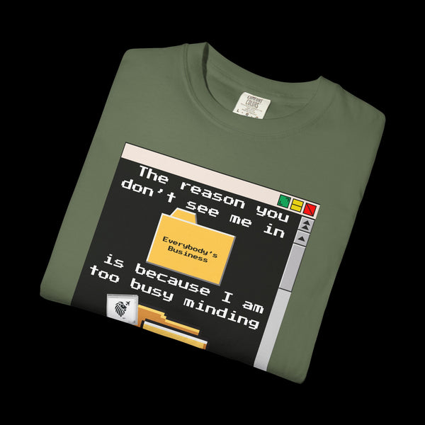 Phrazorblade by JetLion presents "Minding My Own" Tee | Casual Gift for Friends, Fun Work Humor Tee, Creative Daily Wear, Perfect for Birthdays, Holidays