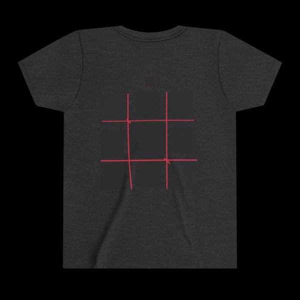 Checkmate by JetLion "Tic-Tac-Toe" Edition– Youth Statement Tee For the Ones Who Move Different | Playful Youth Tee, Fun Cotton T-Shirt, Casual Summer Wear, Kids Game Shirt, Unique Gift for Boys and Girls