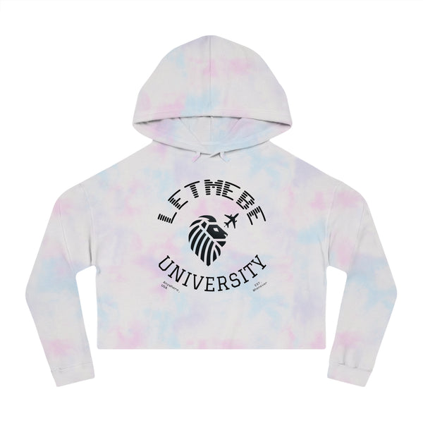 Adversity by JetLion – LetMeBe University Cropped Hoodie | Cropped Hooded Sweatshirt with Lion Design, Stylish Sweatshirt for College, Gift for Her, Casual Outfit, Trendy Top