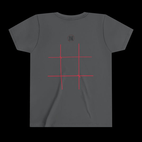 Checkmate by JetLion "Tic-Tac-Toe" Edition– Youth Statement Tee For the Ones Who Move Different | Playful Youth Tee, Fun Cotton T-Shirt, Casual Summer Wear, Kids Game Shirt, Unique Gift for Boys and Girls