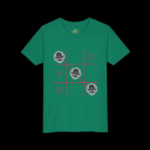 Checkmate by JetLion "Tic-Tac-Toe" Edition– Youth Statement Tee For the Ones Who Move Different | Playful Youth Tee, Fun Cotton T-Shirt, Casual Summer Wear, Kids Game Shirt, Unique Gift for Boys and Girls