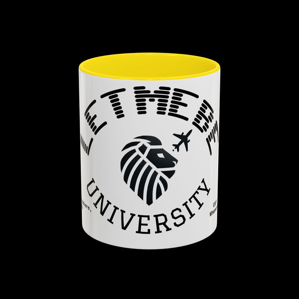Adversity by JetLion presents Letmebe University Mug: Funny Minimalist Coffee Cup x Gift for the Unbothered x JetLion Mindset Drop