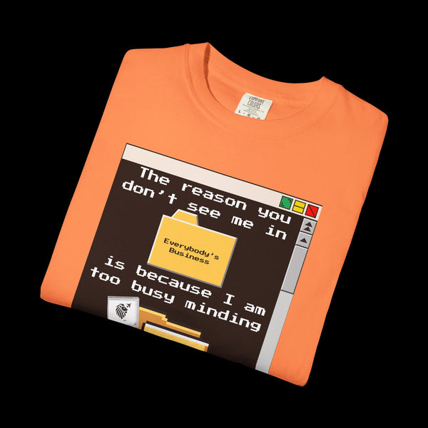 Phrazorblade by JetLion presents "Minding My Own" Tee | Casual Gift for Friends, Fun Work Humor Tee, Creative Daily Wear, Perfect for Birthdays, Holidays