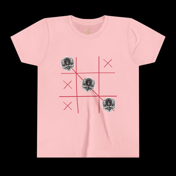 Checkmate by JetLion "Tic-Tac-Toe" Edition– Youth Statement Tee For the Ones Who Move Different | Playful Youth Tee, Fun Cotton T-Shirt, Casual Summer Wear, Kids Game Shirt, Unique Gift for Boys and Girls