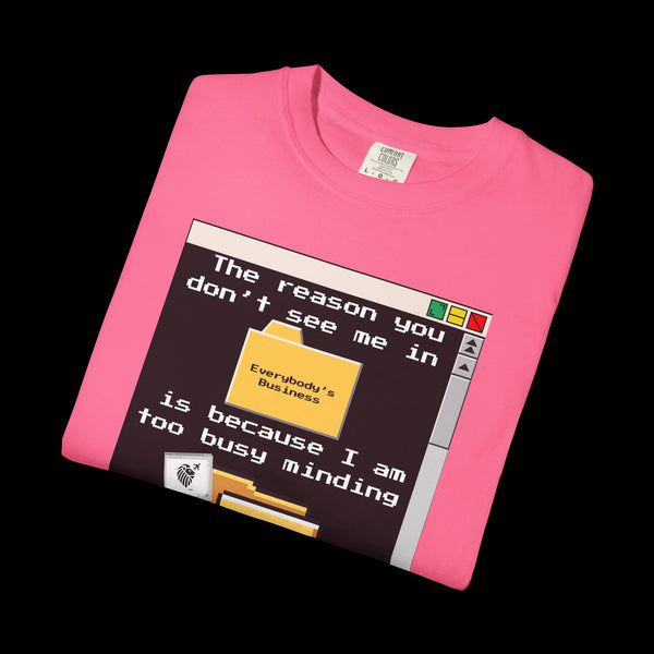 Phrazorblade by JetLion presents "Minding My Own" Tee | Casual Gift for Friends, Fun Work Humor Tee, Creative Daily Wear, Perfect for Birthdays, Holidays