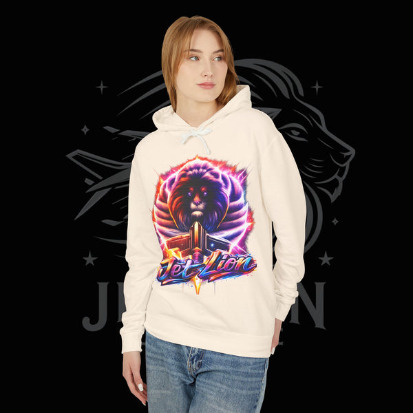 JetLion Present StarBurst Signature Lightweight Hoodie V1 — "JetLion" Cosmic Infused Graphic Sweatshirt
