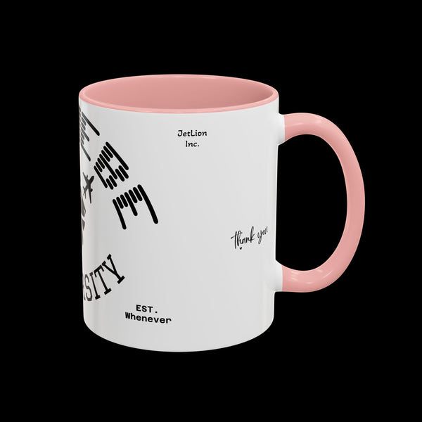 Adversity by JetLion presents Letmebe University Mug: Funny Minimalist Coffee Cup x Gift for the Unbothered x JetLion Mindset Drop