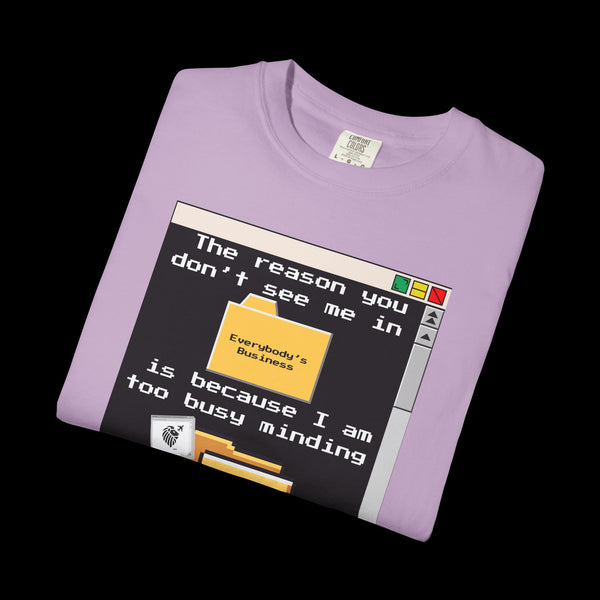 Phrazorblade by JetLion presents "Minding My Own" Tee | Casual Gift for Friends, Fun Work Humor Tee, Creative Daily Wear, Perfect for Birthdays, Holidays