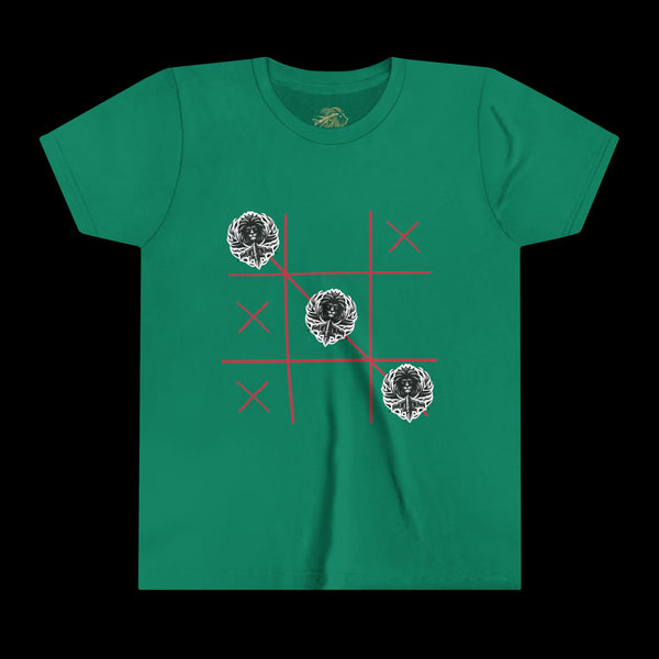 Checkmate by JetLion "Tic-Tac-Toe" Edition– Youth Statement Tee For the Ones Who Move Different | Playful Youth Tee, Fun Cotton T-Shirt, Casual Summer Wear, Kids Game Shirt, Unique Gift for Boys and Girls