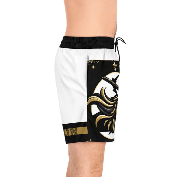 Takeoff by JetLion presents White Command Luxe Trunks Edition | Stylish Beachwear, Summer Swim Trunks, Pool Party Gear, Vacation Essentials, Fun Gift Idea
