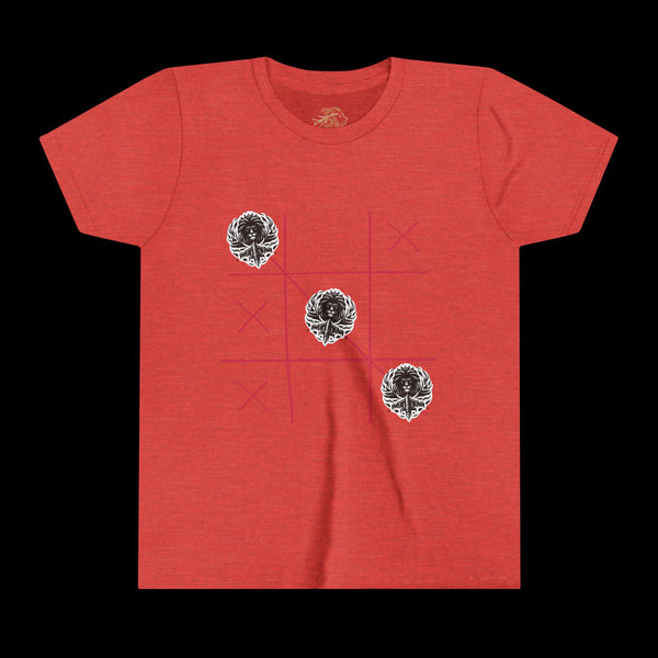 Checkmate by JetLion "Tic-Tac-Toe" Edition– Youth Statement Tee For the Ones Who Move Different | Playful Youth Tee, Fun Cotton T-Shirt, Casual Summer Wear, Kids Game Shirt, Unique Gift for Boys and Girls