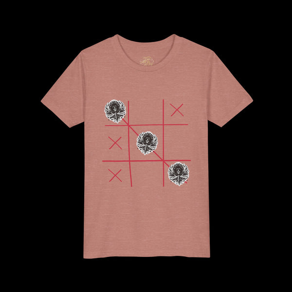 Checkmate by JetLion "Tic-Tac-Toe" Edition– Youth Statement Tee For the Ones Who Move Different | Playful Youth Tee, Fun Cotton T-Shirt, Casual Summer Wear, Kids Game Shirt, Unique Gift for Boys and Girls