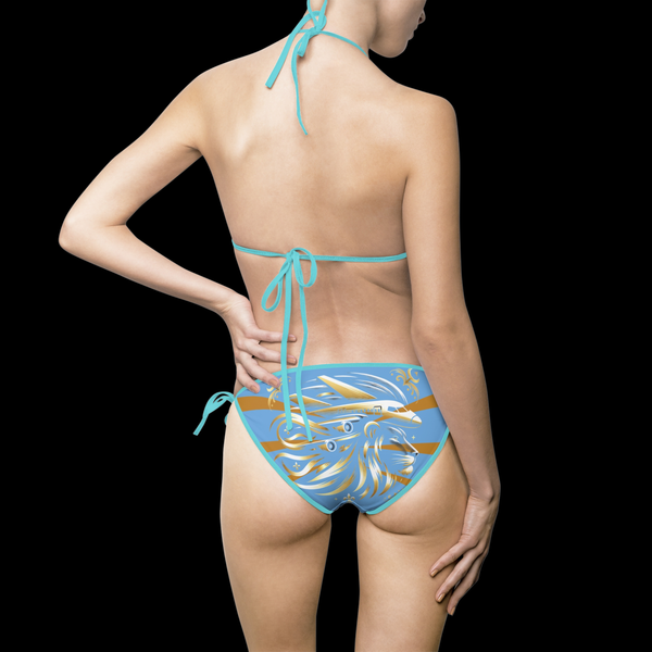 Illuminate by JetLion "Poolside" Edition Bikini: Light Blue Swimwear for Restorative Energy and Quiet Fire | Trendy Women's Bikini Swimsuit, Cute Beachwear, Summer Swimwear, Pool Party Essentials, Vacation Ready, Ocean Fun