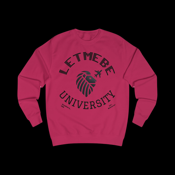 Adversity by JetLion Presents the Letmebe University Sweatshirt: Unisex Sweatshirt Design, Cozy Casual Wear, Perfect Graduation Gift, College Apparel, Trendy, Everyday Style