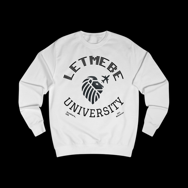 Adversity by JetLion Presents the Letmebe University Sweatshirt: Unisex Sweatshirt Design, Cozy Casual Wear, Perfect Graduation Gift, College Apparel, Trendy, Everyday Style