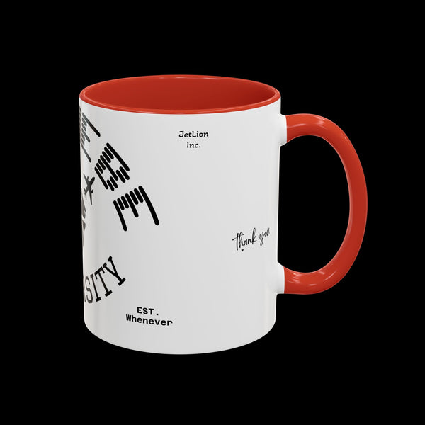 Adversity by JetLion presents Letmebe University Mug: Funny Minimalist Coffee Cup x Gift for the Unbothered x JetLion Mindset Drop
