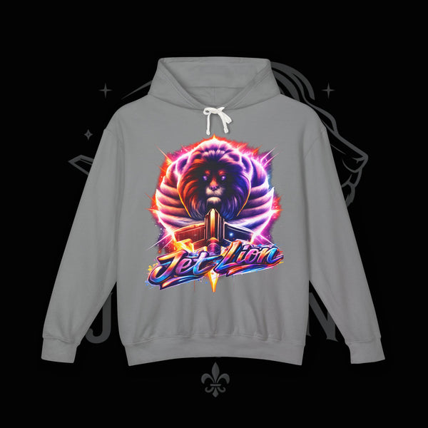 JetLion Present StarBurst Signature Lightweight Hoodie V1 — "JetLion" Cosmic Infused Graphic Sweatshirt