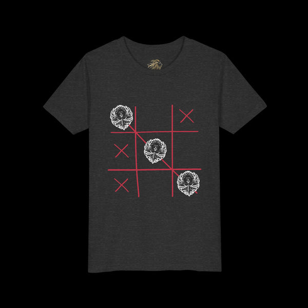 Checkmate by JetLion "Tic-Tac-Toe" Edition– Youth Statement Tee For the Ones Who Move Different | Playful Youth Tee, Fun Cotton T-Shirt, Casual Summer Wear, Kids Game Shirt, Unique Gift for Boys and Girls