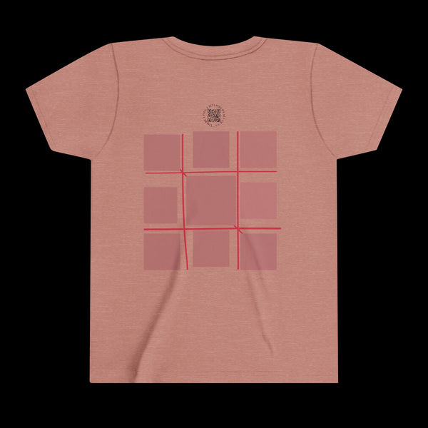 Checkmate by JetLion "Tic-Tac-Toe" Edition– Youth Statement Tee For the Ones Who Move Different | Playful Youth Tee, Fun Cotton T-Shirt, Casual Summer Wear, Kids Game Shirt, Unique Gift for Boys and Girls