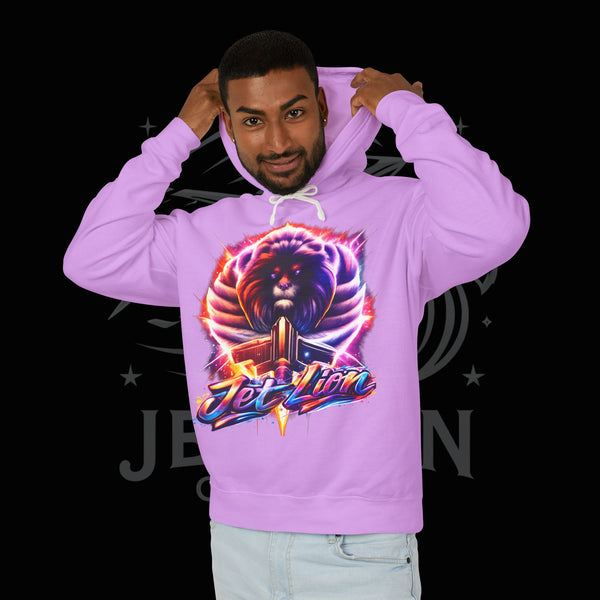 JetLion Present StarBurst Signature Lightweight Hoodie V1 — "JetLion" Cosmic Infused Graphic Sweatshirt