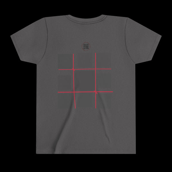 Checkmate by JetLion "Tic-Tac-Toe" Edition– Youth Statement Tee For the Ones Who Move Different | Playful Youth Tee, Fun Cotton T-Shirt, Casual Summer Wear, Kids Game Shirt, Unique Gift for Boys and Girls