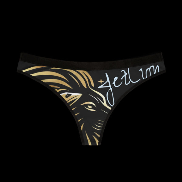 Onyx Edition Initimates: Vibrant Luxury by JetLion | Jet Black Minimal Coverage Thong with Maximum Impact