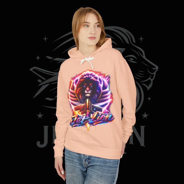 JetLion Present StarBurst Signature Lightweight Hoodie V1 — "JetLion" Cosmic Infused Graphic Sweatshirt