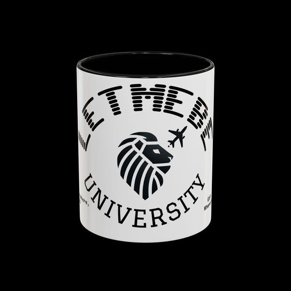 Adversity by JetLion presents Letmebe University Mug: Funny Minimalist Coffee Cup x Gift for the Unbothered x JetLion Mindset Drop