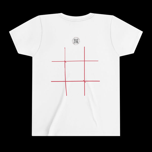 Checkmate by JetLion "Tic-Tac-Toe" Edition– Youth Statement Tee For the Ones Who Move Different | Playful Youth Tee, Fun Cotton T-Shirt, Casual Summer Wear, Kids Game Shirt, Unique Gift for Boys and Girls