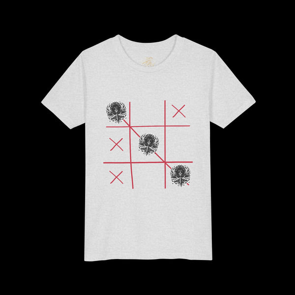 Checkmate by JetLion "Tic-Tac-Toe" Edition– Youth Statement Tee For the Ones Who Move Different | Playful Youth Tee, Fun Cotton T-Shirt, Casual Summer Wear, Kids Game Shirt, Unique Gift for Boys and Girls