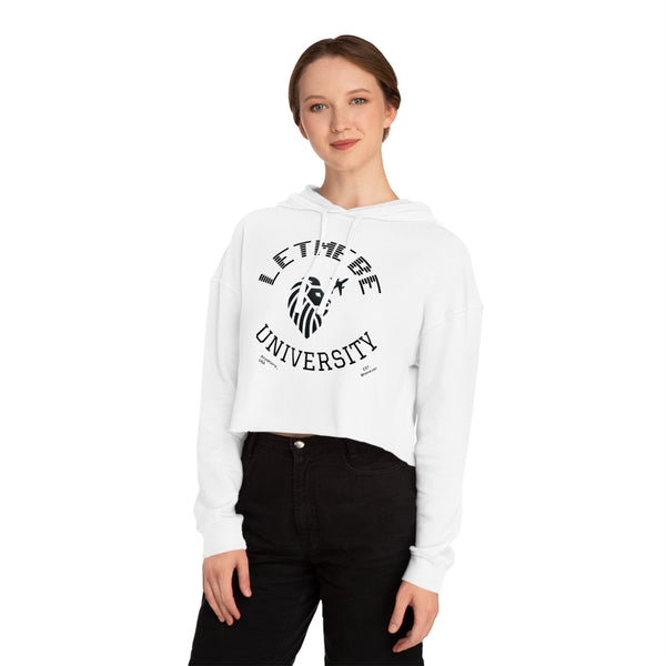 Adversity by JetLion – LetMeBe University Cropped Hoodie | Cropped Hooded Sweatshirt with Lion Design, Stylish Sweatshirt for College, Gift for Her, Casual Outfit, Trendy Top