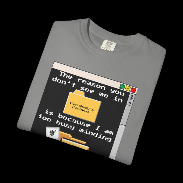 Phrazorblade by JetLion presents "Minding My Own" Tee | Casual Gift for Friends, Fun Work Humor Tee, Creative Daily Wear, Perfect for Birthdays, Holidays