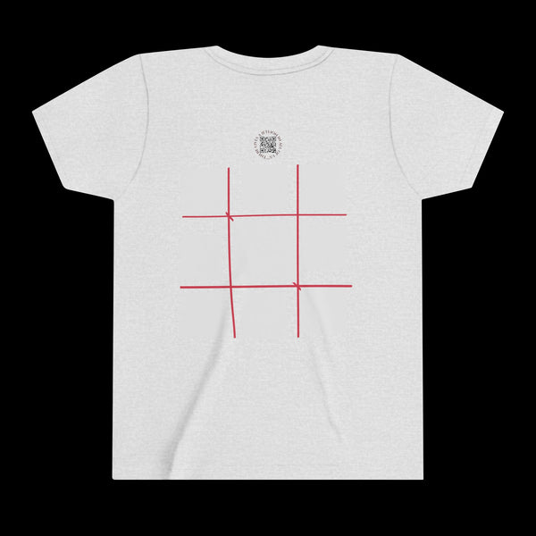 Checkmate by JetLion "Tic-Tac-Toe" Edition– Youth Statement Tee For the Ones Who Move Different | Playful Youth Tee, Fun Cotton T-Shirt, Casual Summer Wear, Kids Game Shirt, Unique Gift for Boys and Girls