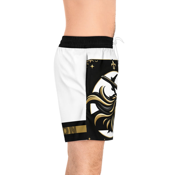 Takeoff by JetLion presents White Command Luxe Trunks Edition | Stylish Beachwear, Summer Swim Trunks, Pool Party Gear, Vacation Essentials, Fun Gift Idea