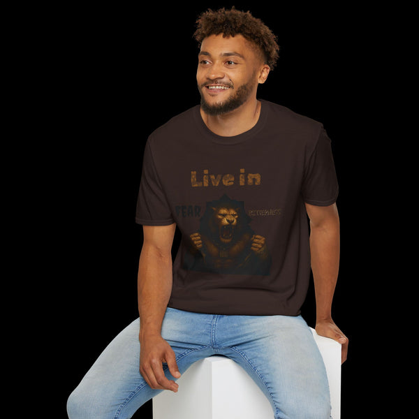 Breakthrough by JetLion Statement Tee of Unshakable Defiance | Duperfans x Phrazorblade Collaboration - Motivational Tee, Animal Lover Gift, Everyday Casual Wear, Fitness Apparel