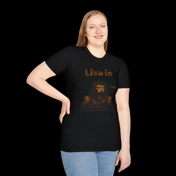Breakthrough by JetLion Statement Tee of Unshakable Defiance | Duperfans x Phrazorblade Collaboration - Motivational Tee, Animal Lover Gift, Everyday Casual Wear, Fitness Apparel