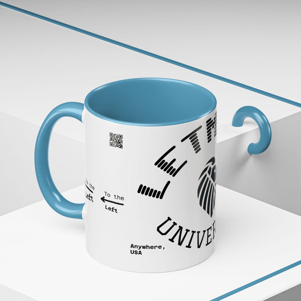 Adversity by JetLion presents Letmebe University Mug: Funny Minimalist Coffee Cup x Gift for the Unbothered x JetLion Mindset Drop