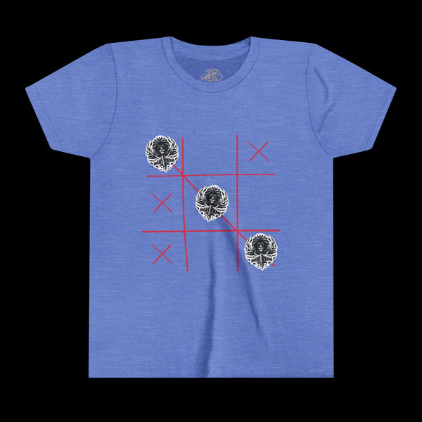 Checkmate by JetLion "Tic-Tac-Toe" Edition– Youth Statement Tee For the Ones Who Move Different | Playful Youth Tee, Fun Cotton T-Shirt, Casual Summer Wear, Kids Game Shirt, Unique Gift for Boys and Girls