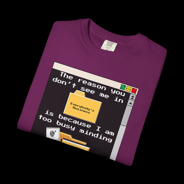 Phrazorblade by JetLion presents "Minding My Own" Tee | Casual Gift for Friends, Fun Work Humor Tee, Creative Daily Wear, Perfect for Birthdays, Holidays